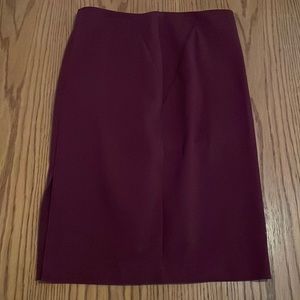 Burgundy High Waisted Skirt